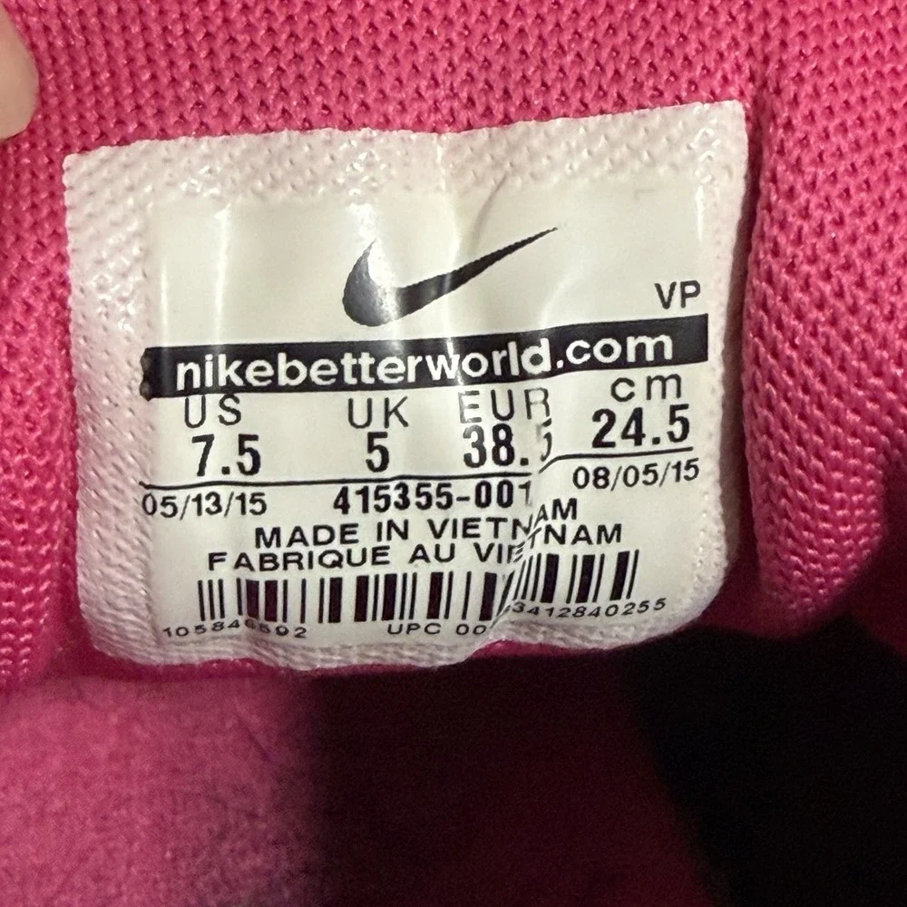Nike Reax Rockstar Black Pink Women's Athletic Walking Shoes Sneakers Size 7.5